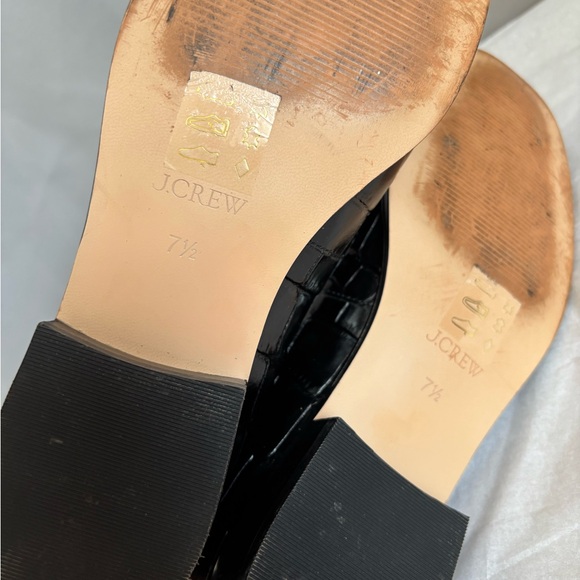 J. Crew Maison loafers in croc-embossed black Italian leather- size 7.5 - Picture 8 of 9